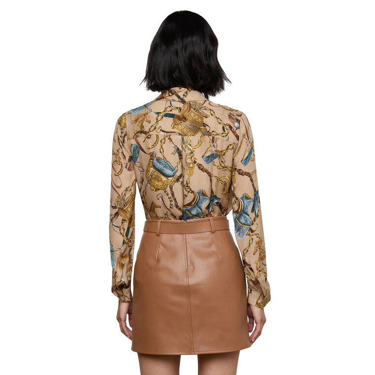 Nina Long Sleeve Silk Blouse image number null