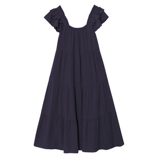 Jaynie Flutter Sleeve Tiered Midi Dress