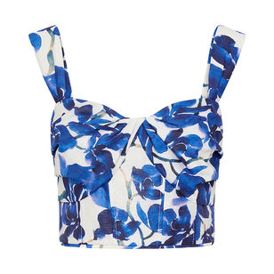 Orchid Blues Sleeveless Crop Top