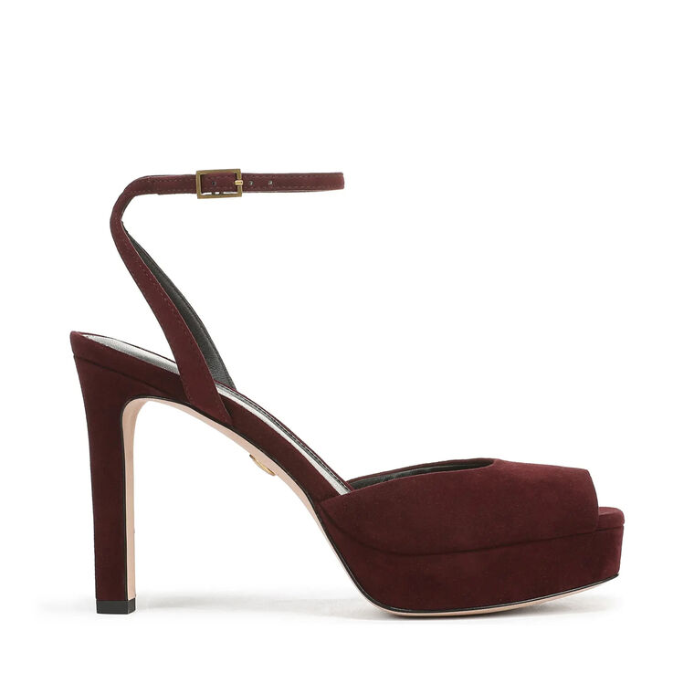 Brianne Suede Ankle Strap Platform Sandal image number null