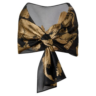 Metallic Jacquard Shawl