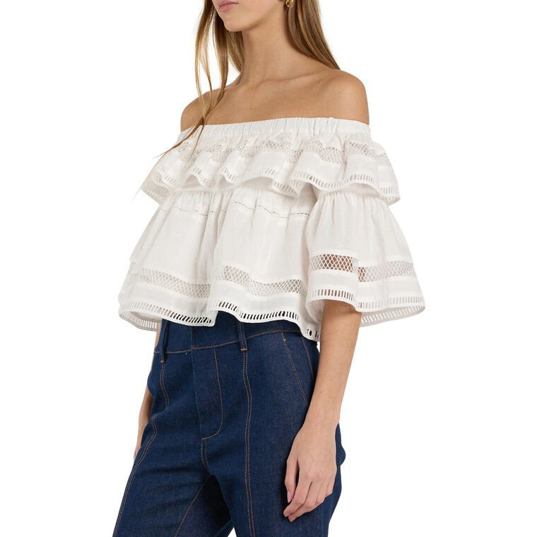 Angela Off-The-Shoulder Ruffle Top image number null
