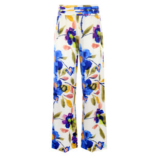 Joss Printed Silk Wide Leg Pant