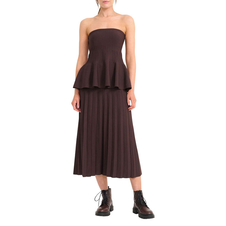 Lena Pleated Midi Skirt image number null