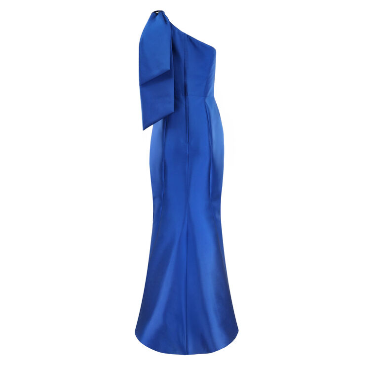 One Shoulder Bow Tie Gown image number null