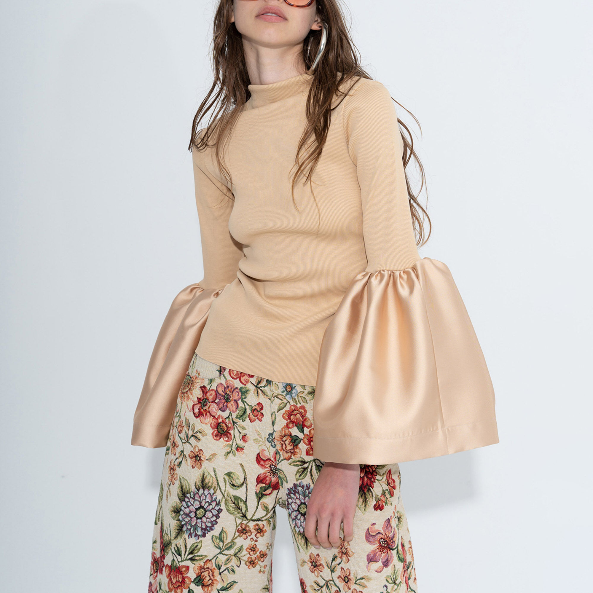 Marqes′ Almeida - puf tops RED TURTLENECK PUFF SLEEVE TOP – MARQUES ' ALMEIDA