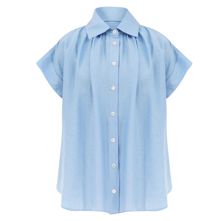Trinity Short Sleeve Button-Up Top image number null