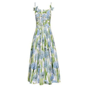 Allium Embroidered Cotton Poplin Dress