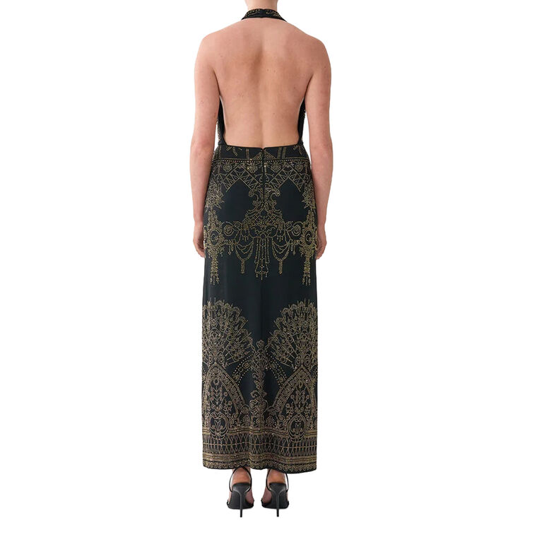 Deep Cowl Plunge Dress image number null