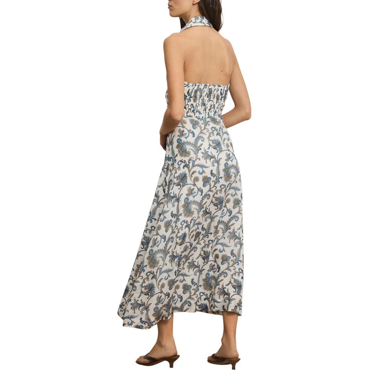 Mackey Sleeveless Halterneck Paisley Midi Dress image number null