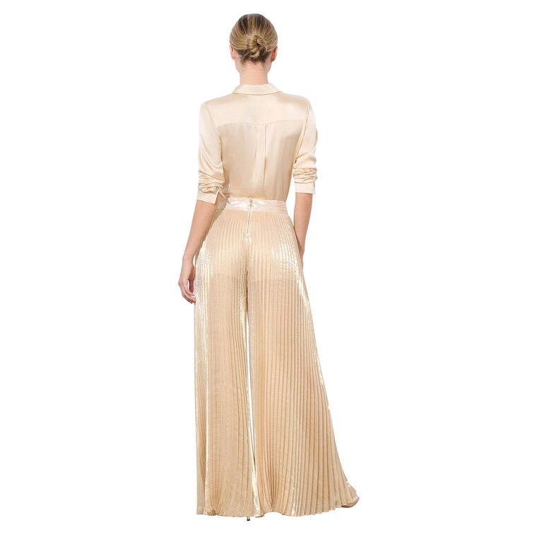 Rosalie High Rise Pleated Wide Leg Pant image number null