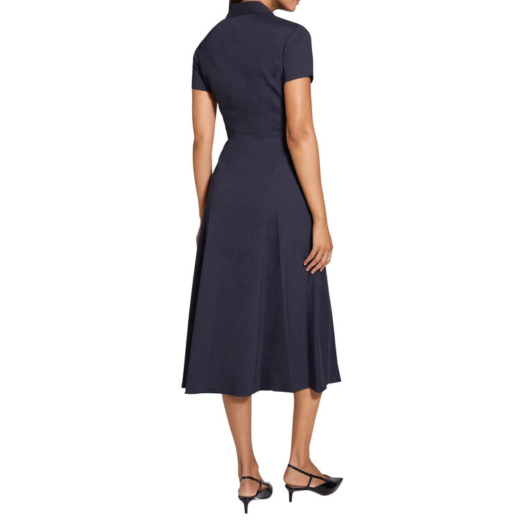 Short Sleeve Button Down Midi Dress In Good Linen image number null