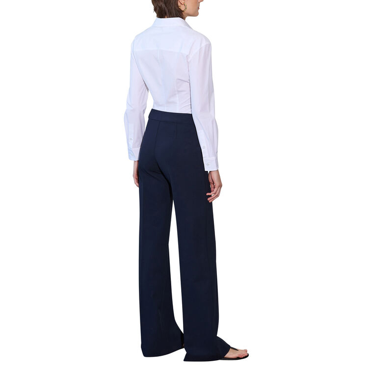 Savile Ruched Button Front Poplin Shirt image number null