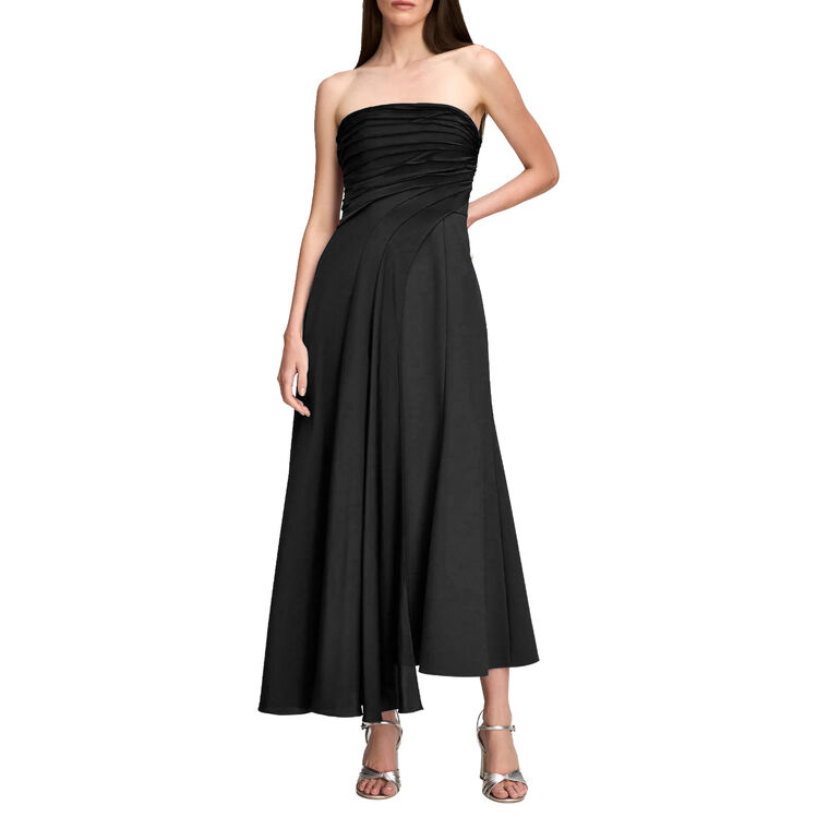 Clarisse Strapless Ruched Midi Dress image number null