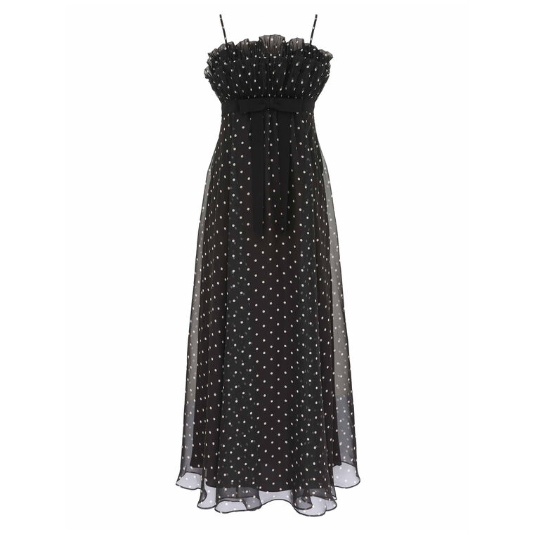 Frill Pleated Midi Dress image number null
