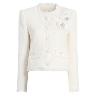 Christie Crunchy Flower Cropped Jacket