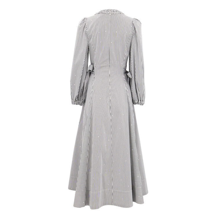 Vera Embellished Croquet Stripe Vera Dress image number null