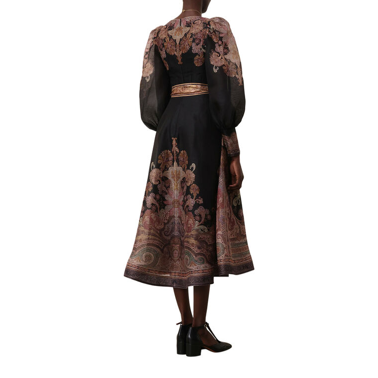Illustration Structured Midi Dress image number null
