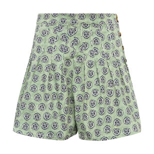 Willa Pleated Patterned Shorts