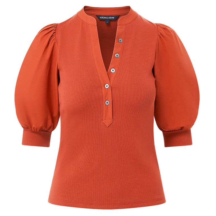 Coralee Puff-Sleeve Top image number null