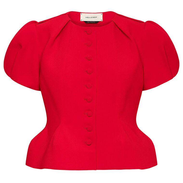 Nelly Short Puff Sleeve Peplum Jacket image number null