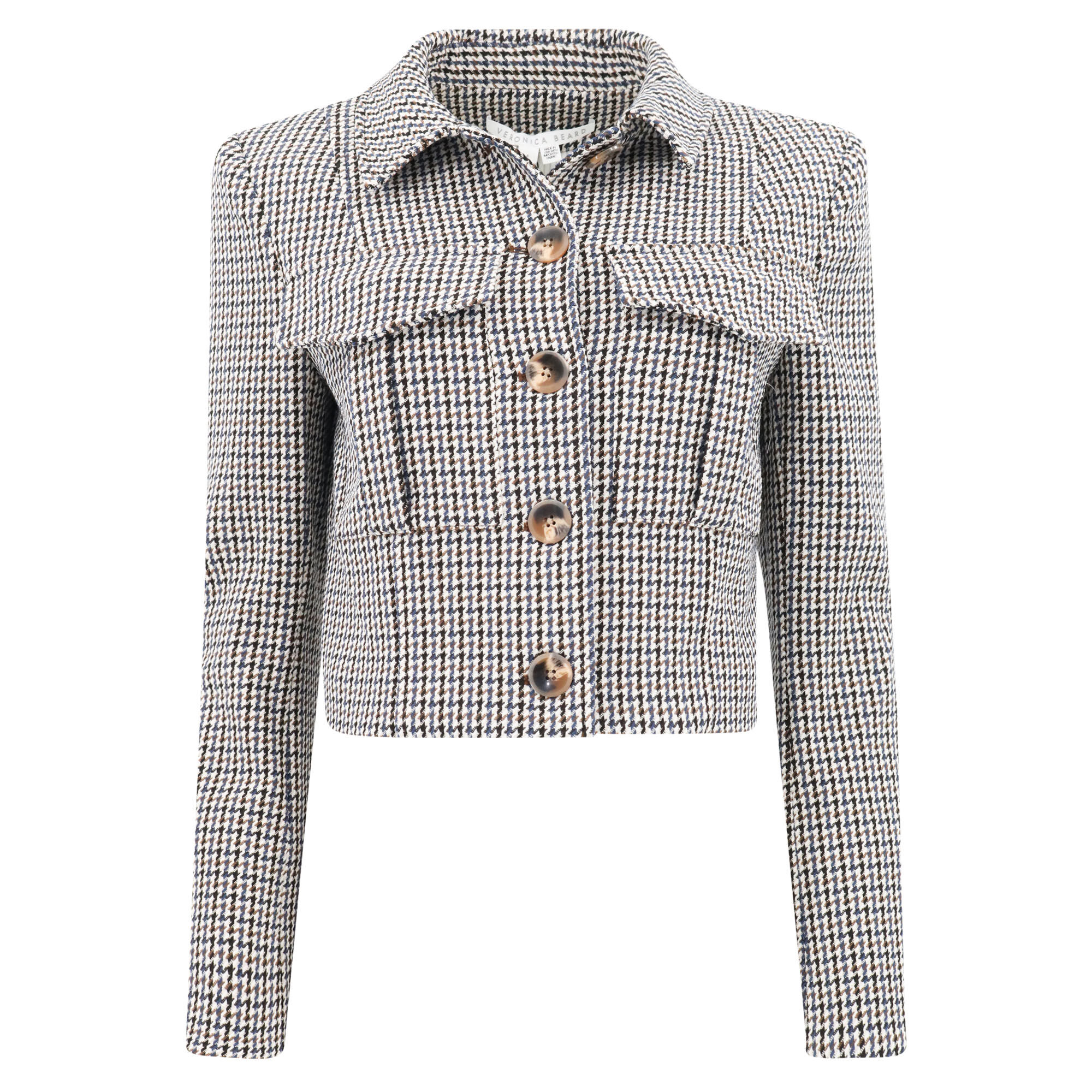 Cropped sale houndstooth jacket