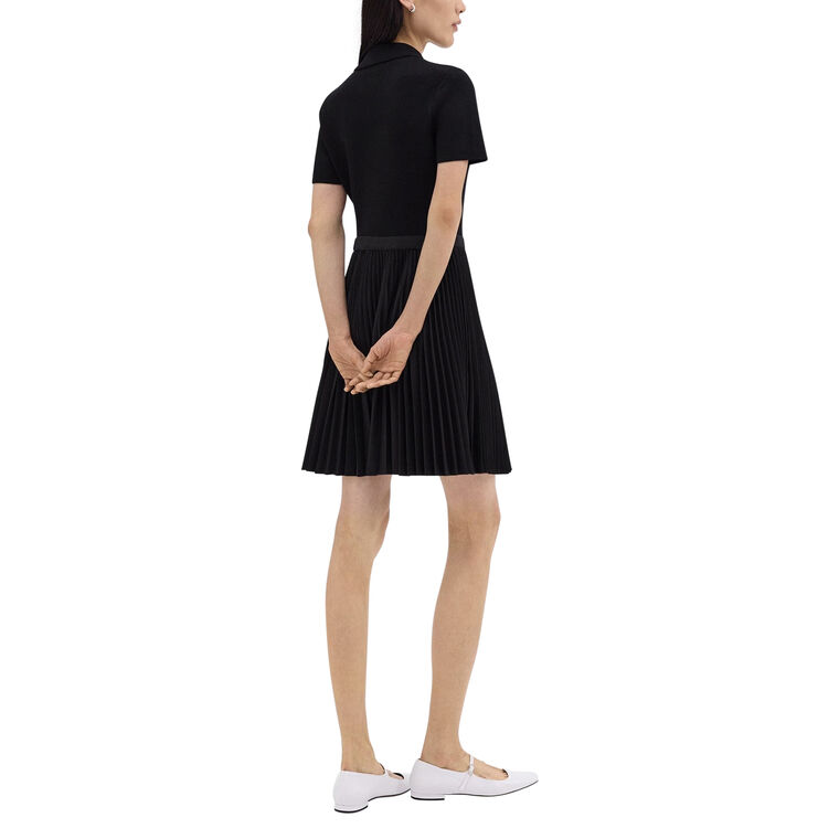 Polo Pleated Combo Mini Dress image number null