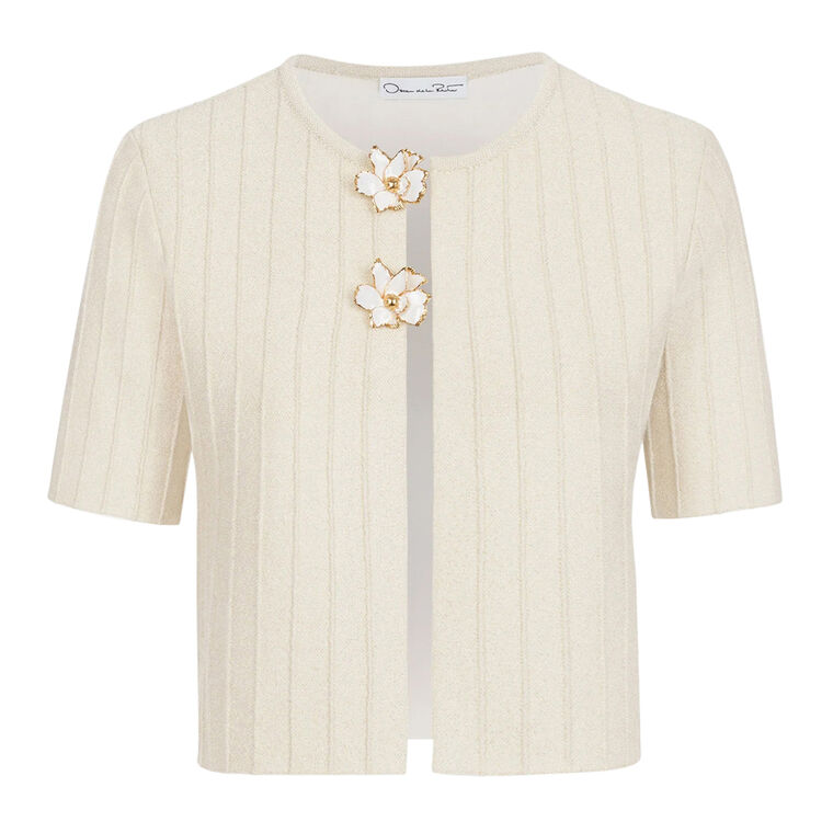 Ottoman Cropped Cardigan image number null