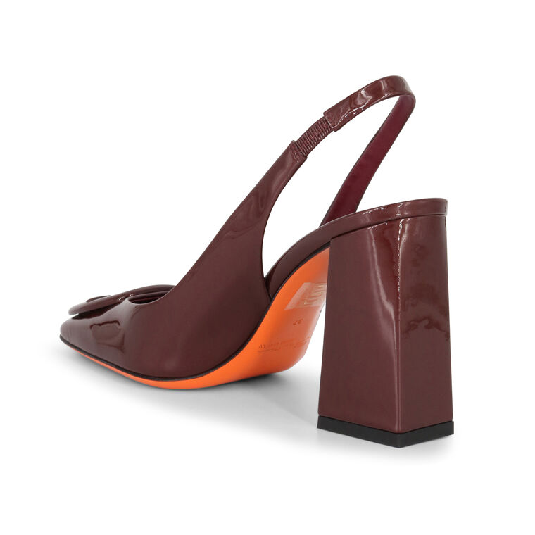 Peaches Patent Buckle Slingback Pumps image number null