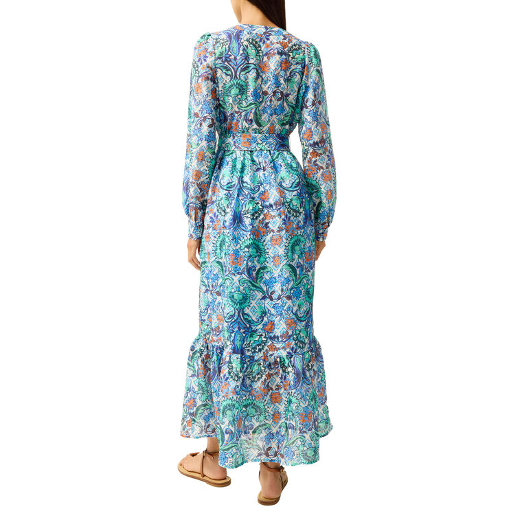 Hannon Long Sleeve Belted Maxi Dress image number null