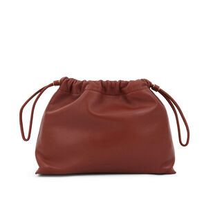 Sarai Leather Drawstring Crossbody Bag