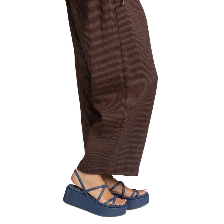 Ninoska Strappy Criss Cross Skinny Band Flatform Sandal image number null