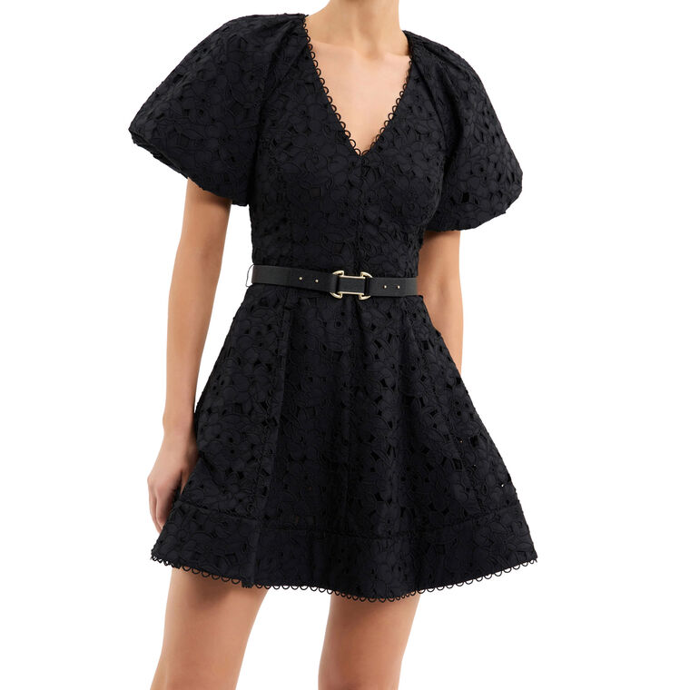 Wilda Short Sleeve Belted Mini Dress image number null