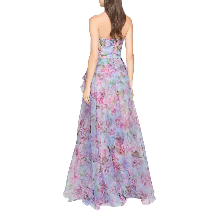 Fahreta Strapless A-Line Organza Gown image number null