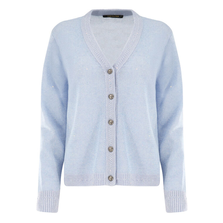 Anthia Metallic Knit Cardigan image number null