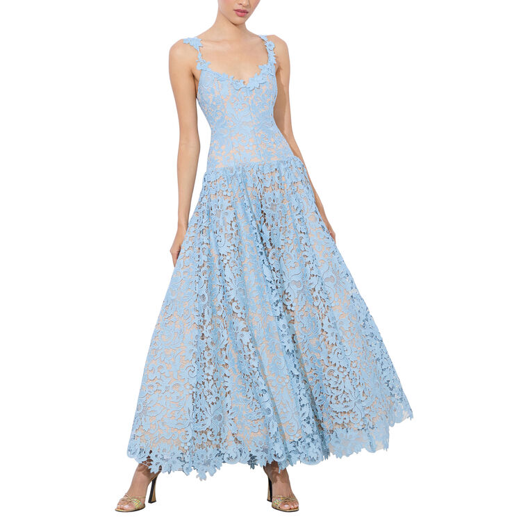Anabella Scoop Neck Drop Waist Midi Dress image number null