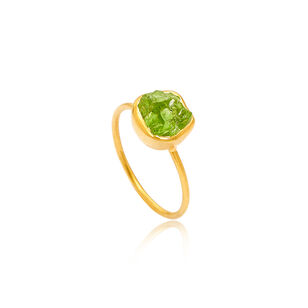 18kt Gold Uncut Metamorphic Ring