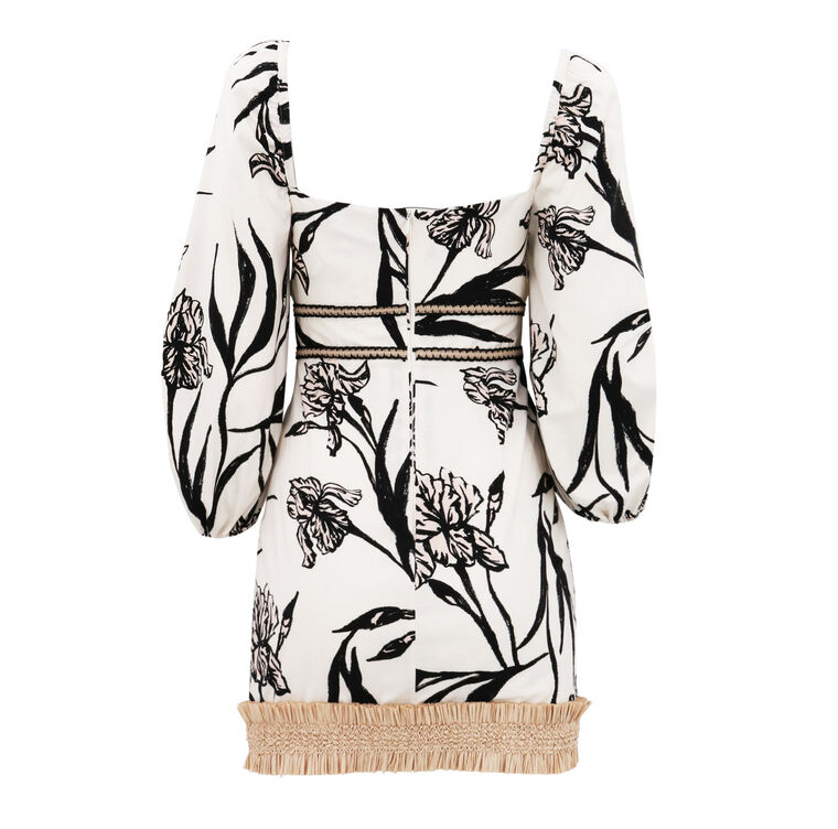 Iris Floral Fit And Flare Mini Dress image number null