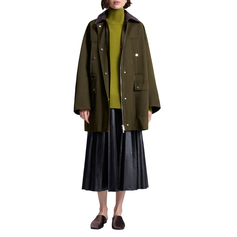 Theo Oversized Oil Cloth Jacket image number null