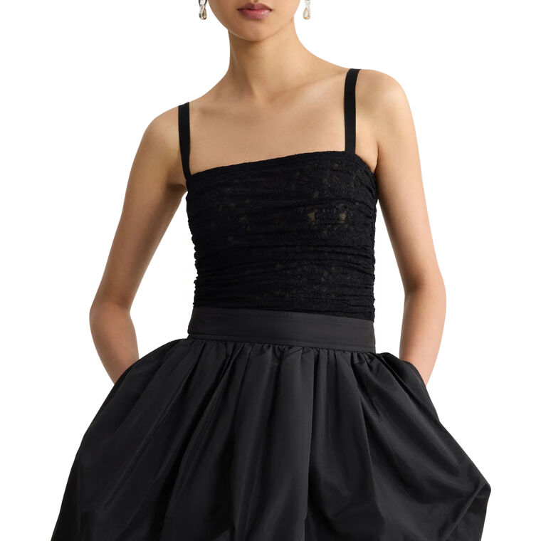 Short Sleeve Detachable Twinset Lace Top image number null