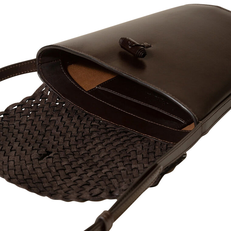 Tomira Braided Flap Crossbody Bag image number null