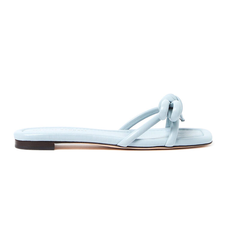 Hadley Leather Bow Flat Sandal image number null