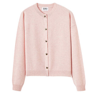 Chiara Cashmere Cardigan With Heart Buttons