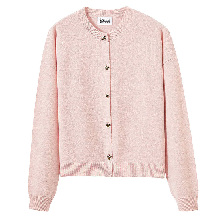 Chiara Cashmere Cardigan With Heart Buttons image number null