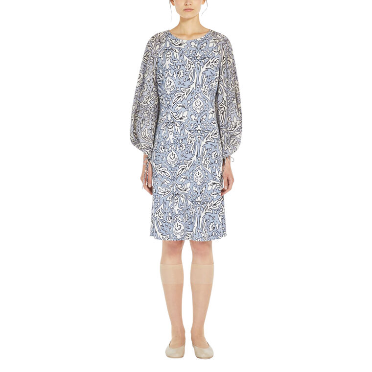 Orata Flowing Jersey And Silk Dress image number null
