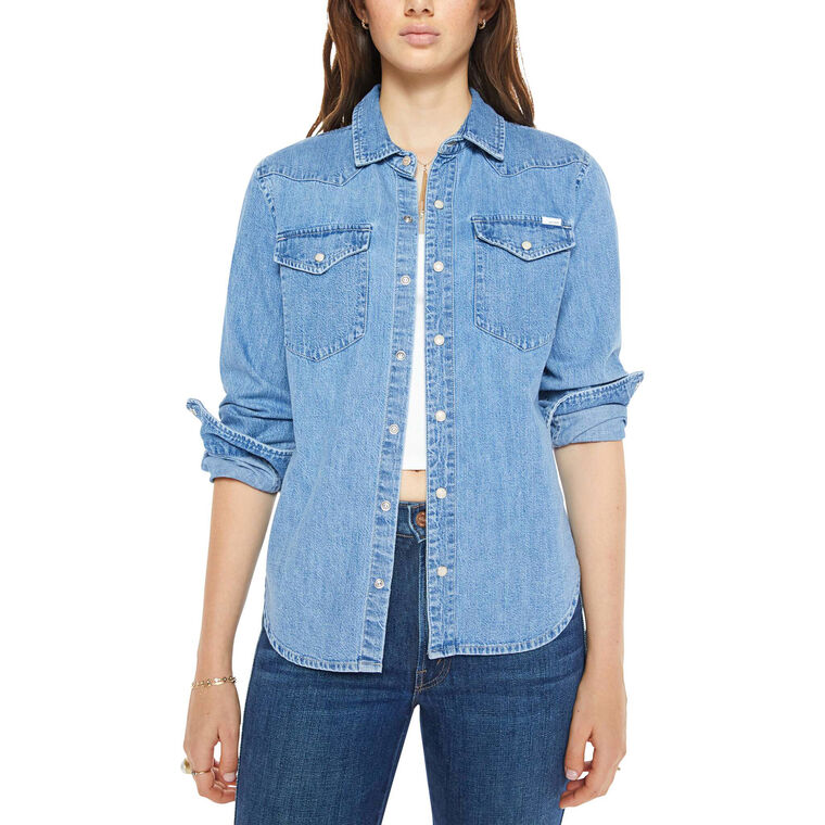 All My Exes Denim Button Down image number null