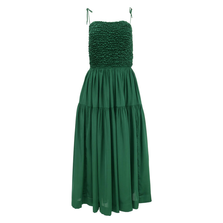 Cleo Smocked Bodice Midi Dress image number null