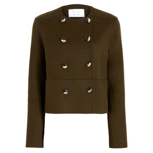 Courtney Cropped Jacket In Double Face Wool