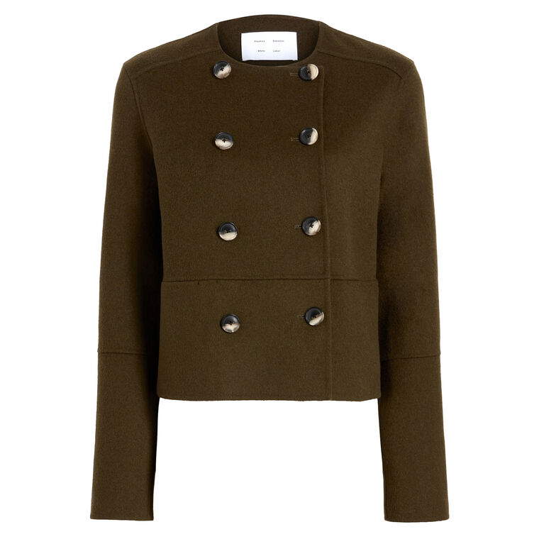 Courtney Cropped Jacket In Double Face Wool image number null