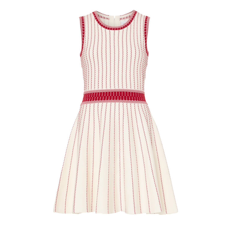 Vertical Texture Jacquard Knit Mini Dress image number null